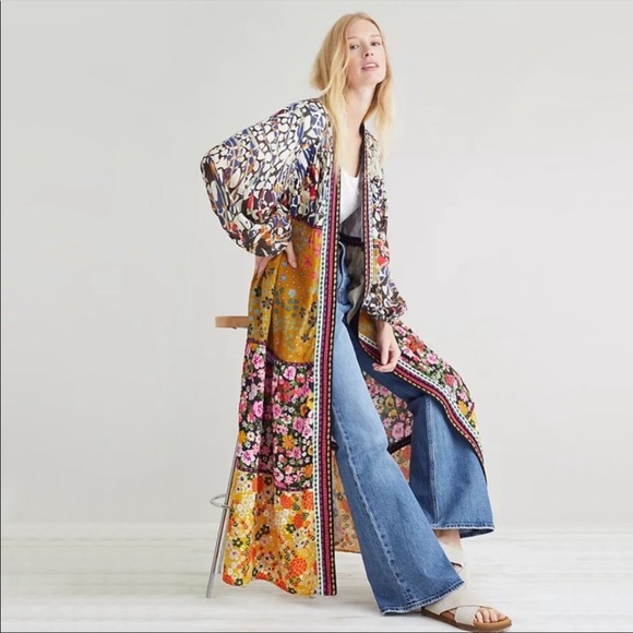Anthropologie Other - Anthropologie x Conditions Apply Retro Floral Tiered Kimono